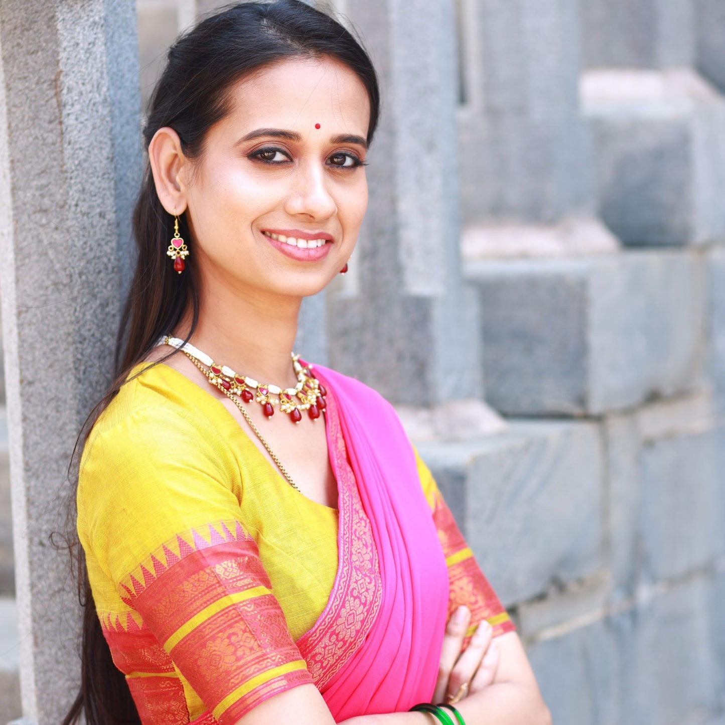 Sunflower Cotton Half Saree