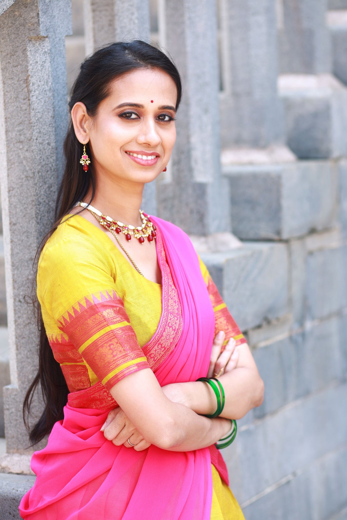 Sunflower Cotton Half Saree