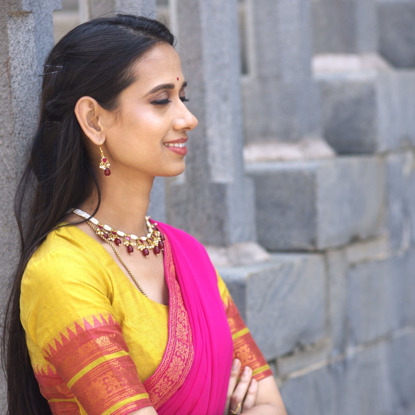 Sunflower Cotton Half Saree