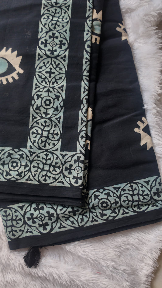 Black Evil Eye saree