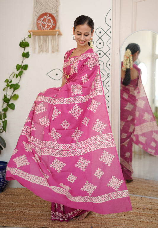 RaniKamal Kolam Saree