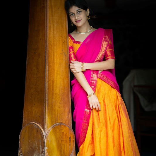 Yellow Radiance Half Saree