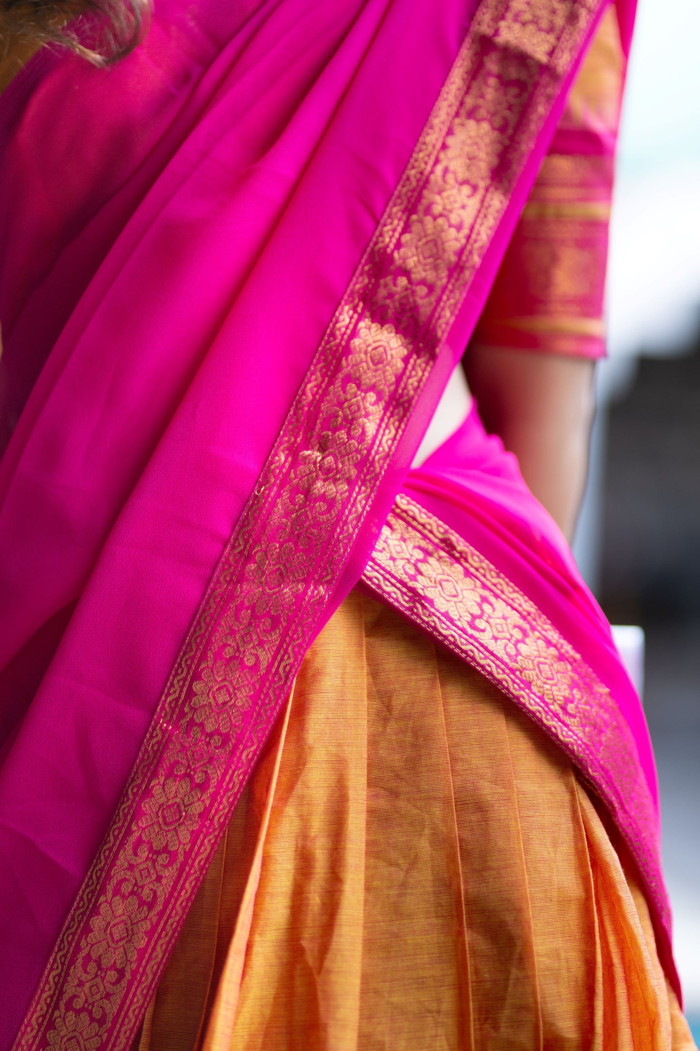 Yellow Radiance Half Saree