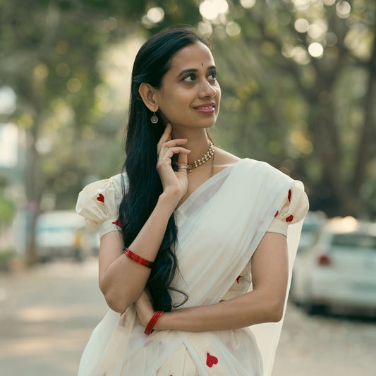 Red Heart Butt  Halfsaree