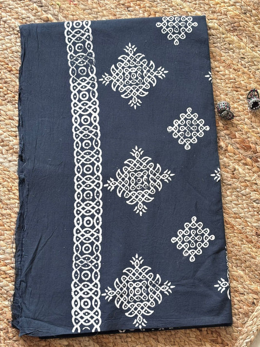 Black Kolam Saree