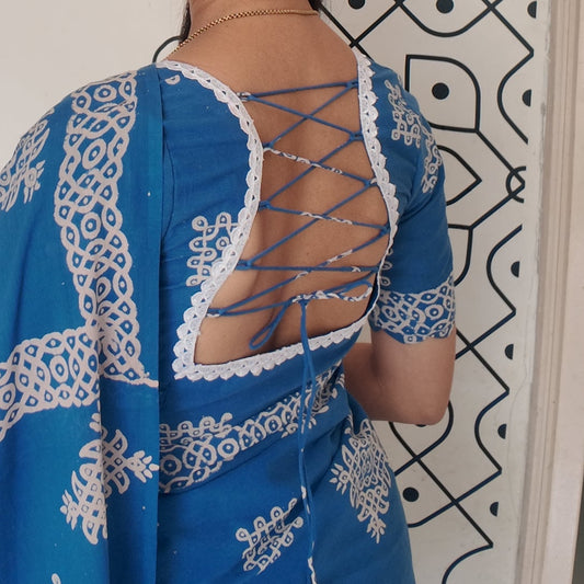 Neelam Kolam Saree