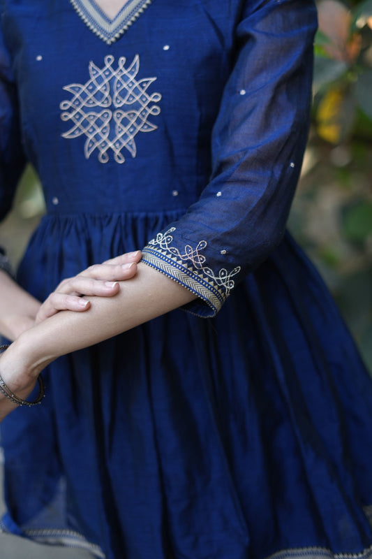Royal Blue Kolam suit