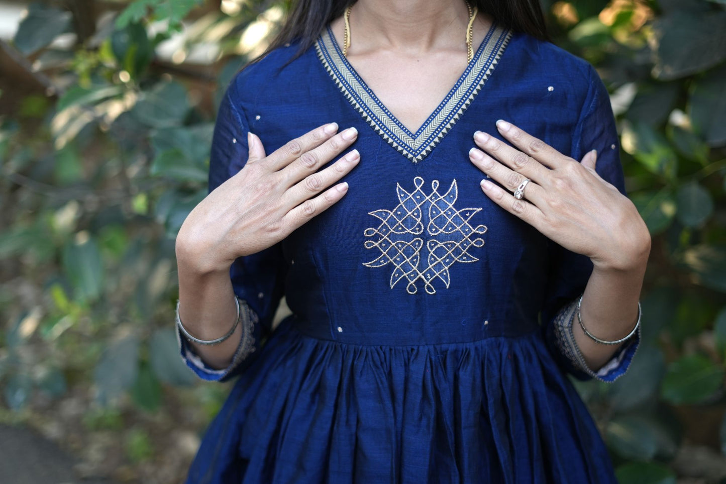 Royal Blue Kolam suit