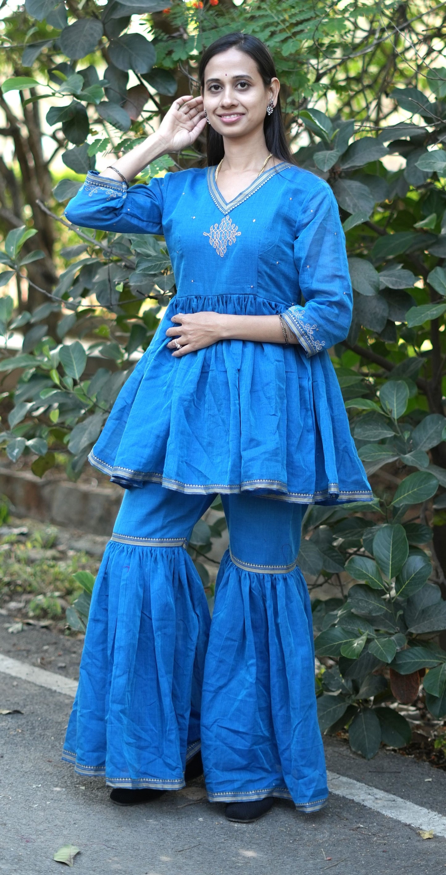 Blue Kolam suit