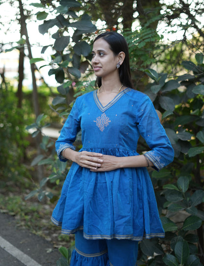 Blue Kolam suit