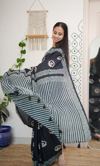 Evil Eye Noir Saree