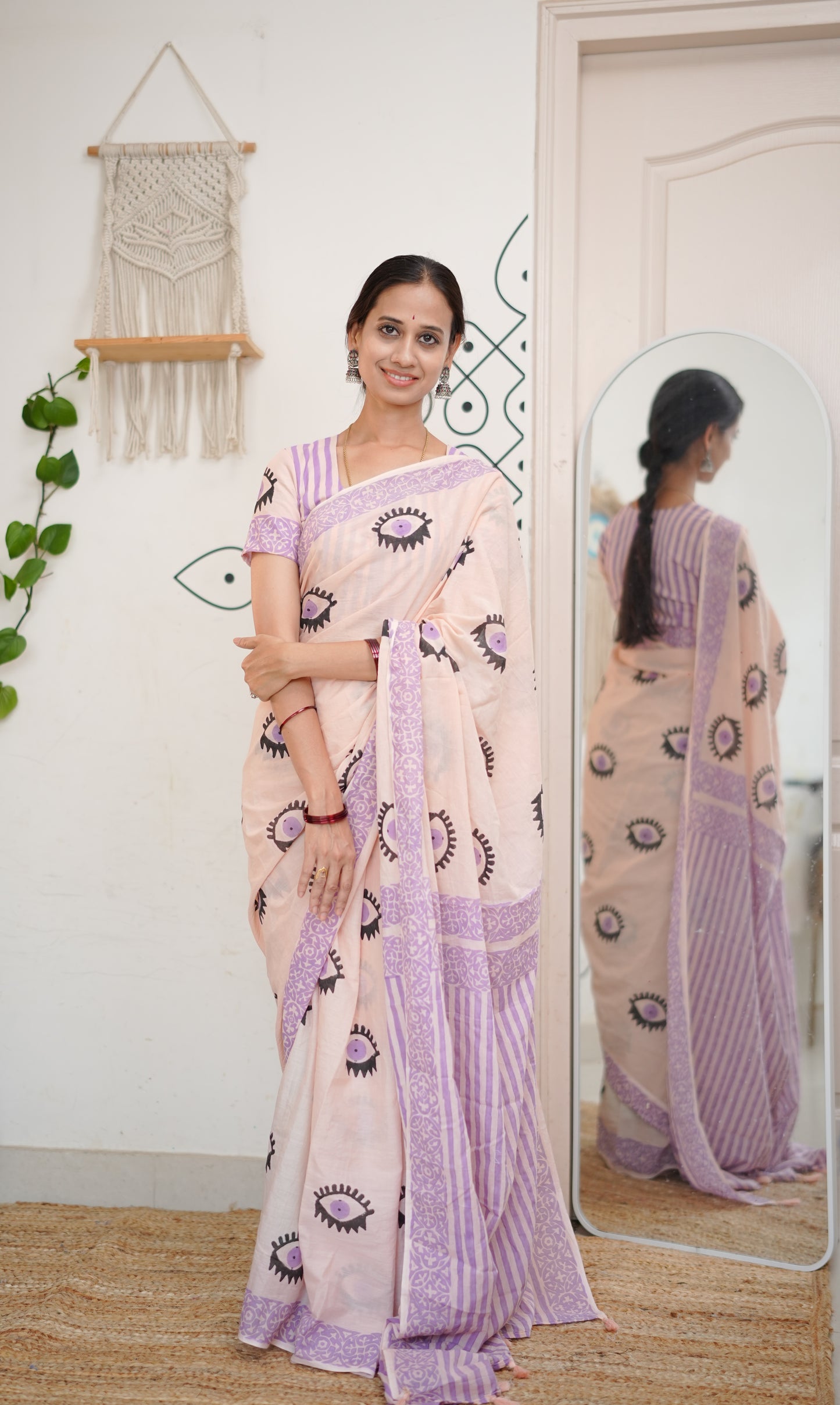 Evil Eye Blush Saree