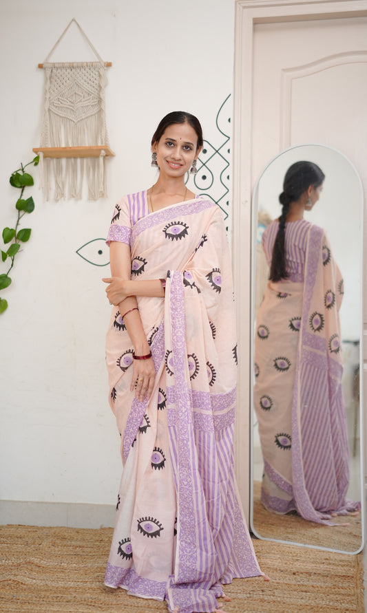 Evil Eye Blush Saree