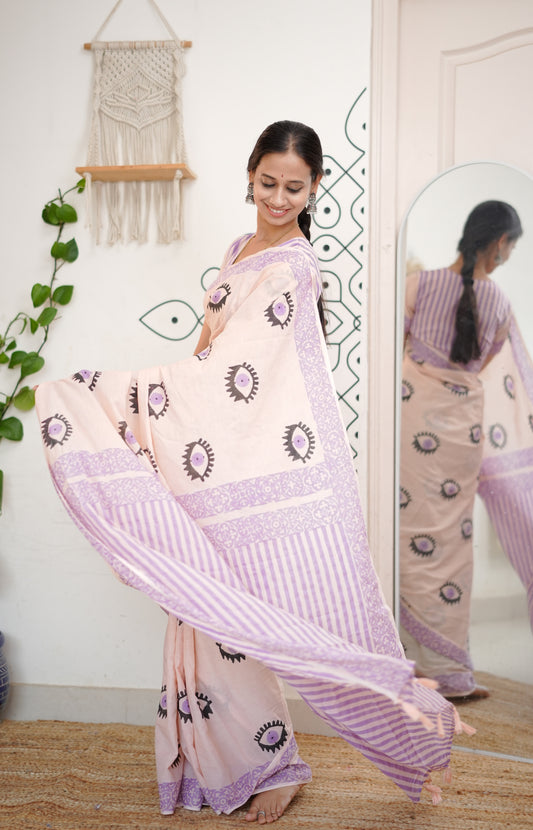 Evil Eye Blush Saree