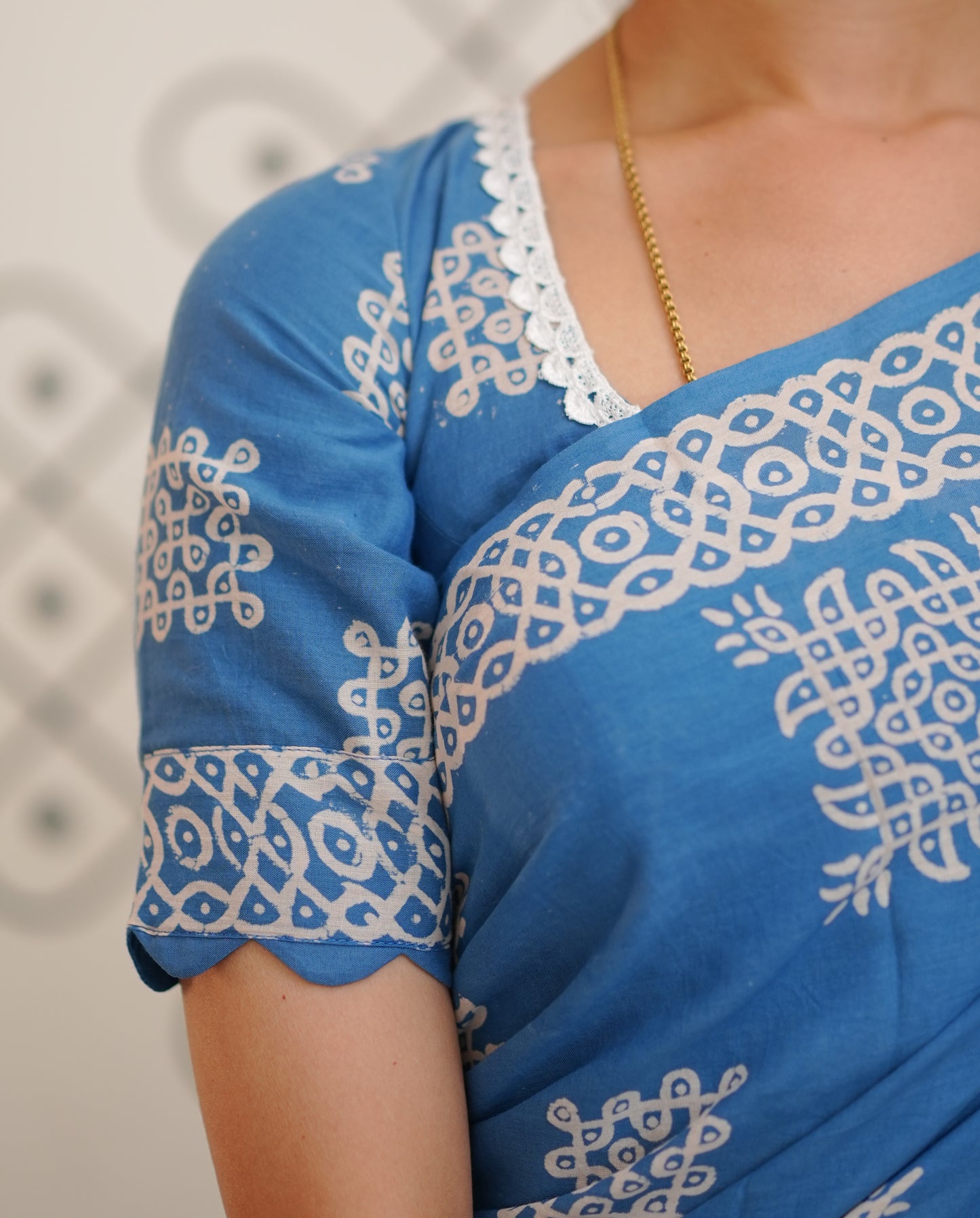 Neelam Kolam Saree