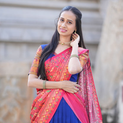 Royal Blue Half Saree