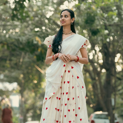 Red Heart Butt  Halfsaree