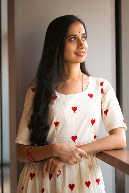 Red Heart Butta Long Dress