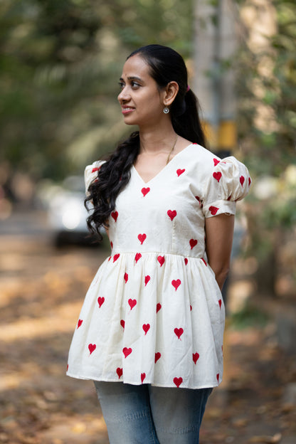 Red Heart Butta Short Top