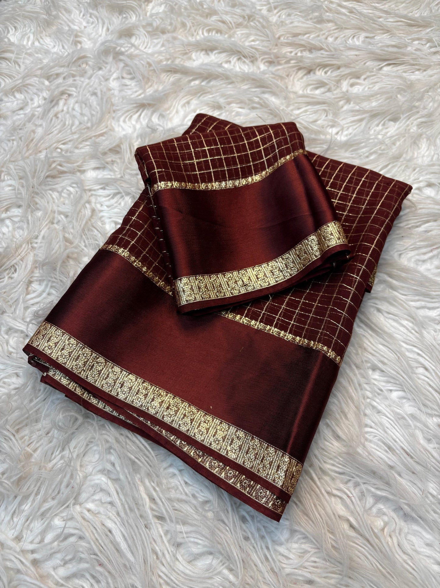 Wine Viscose Georgette Saree