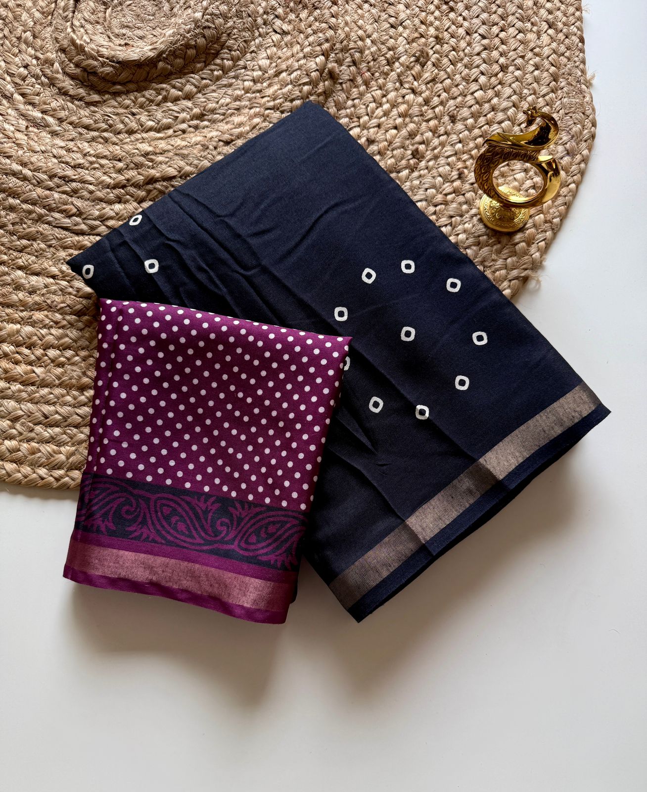 Black and Purple Mul cotton