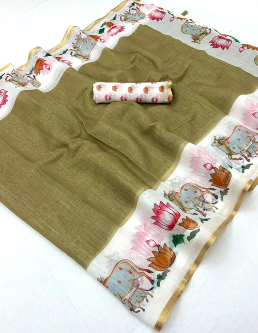 Green Lisha Linen