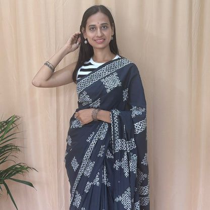 Black Kolam Saree