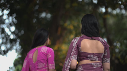 Pink kolam saree pre- order