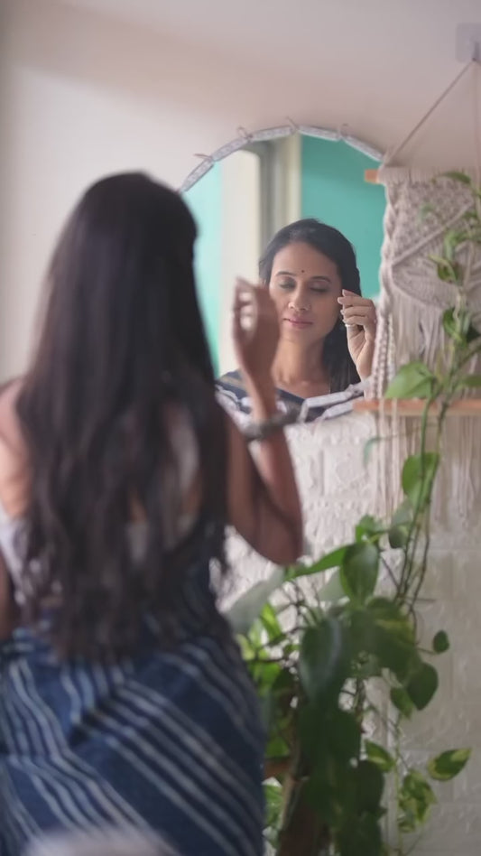 Indigo Lines Chanderi