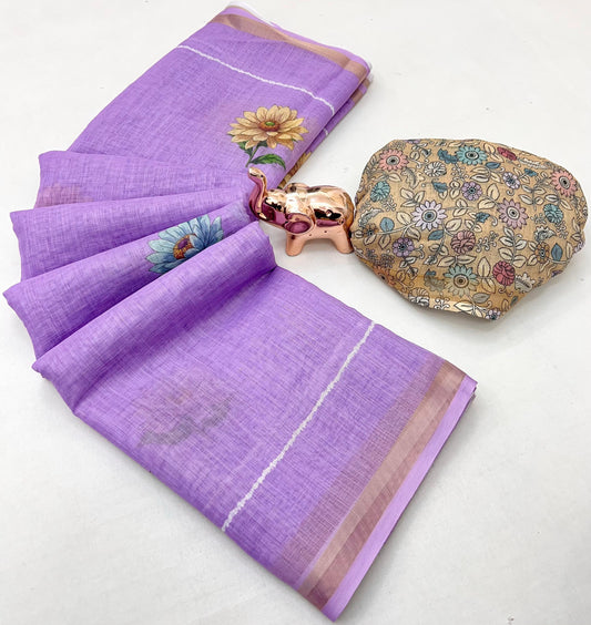 kalamkari Lenin Purple